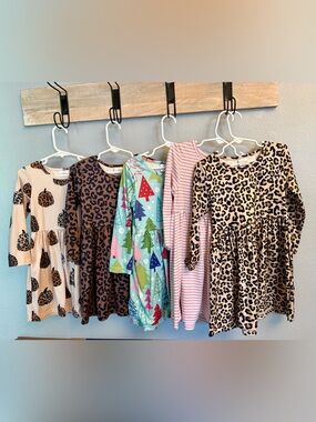 Lot of 5 Girls' Long sleeve dresses
